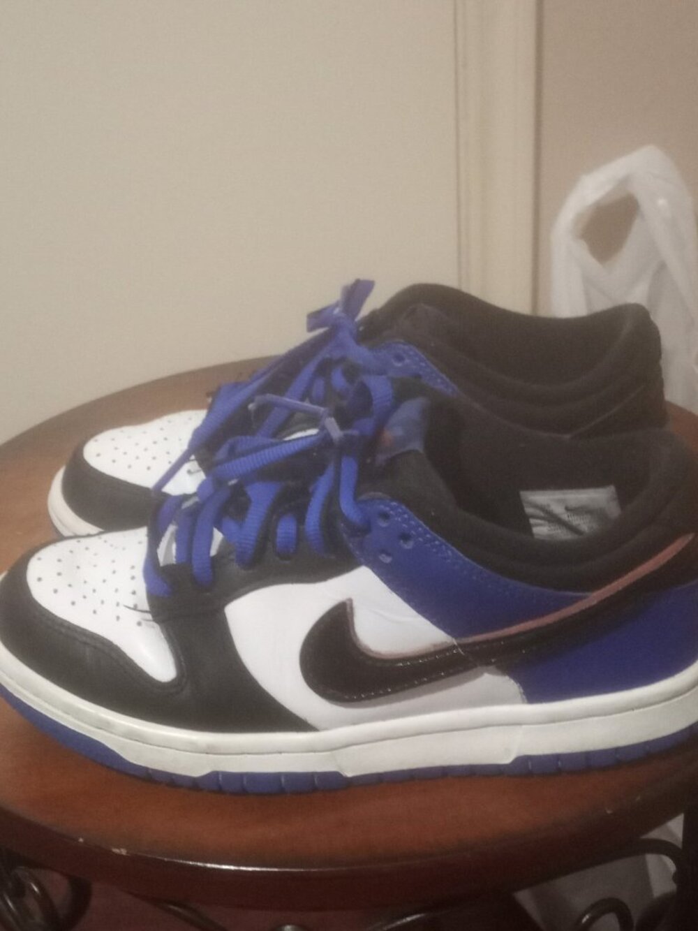 Nike Dunk Low SE (GS) Blue/Black/White Leather Low Top Sneakers 4Y HF0970-100 - Picture 9 of 13